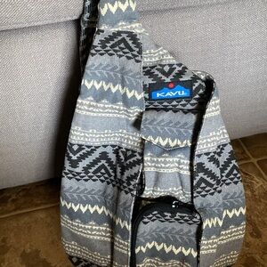KAVU Gray Patterned Sling Bag